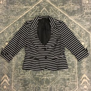 Stripped Black & White Blazer